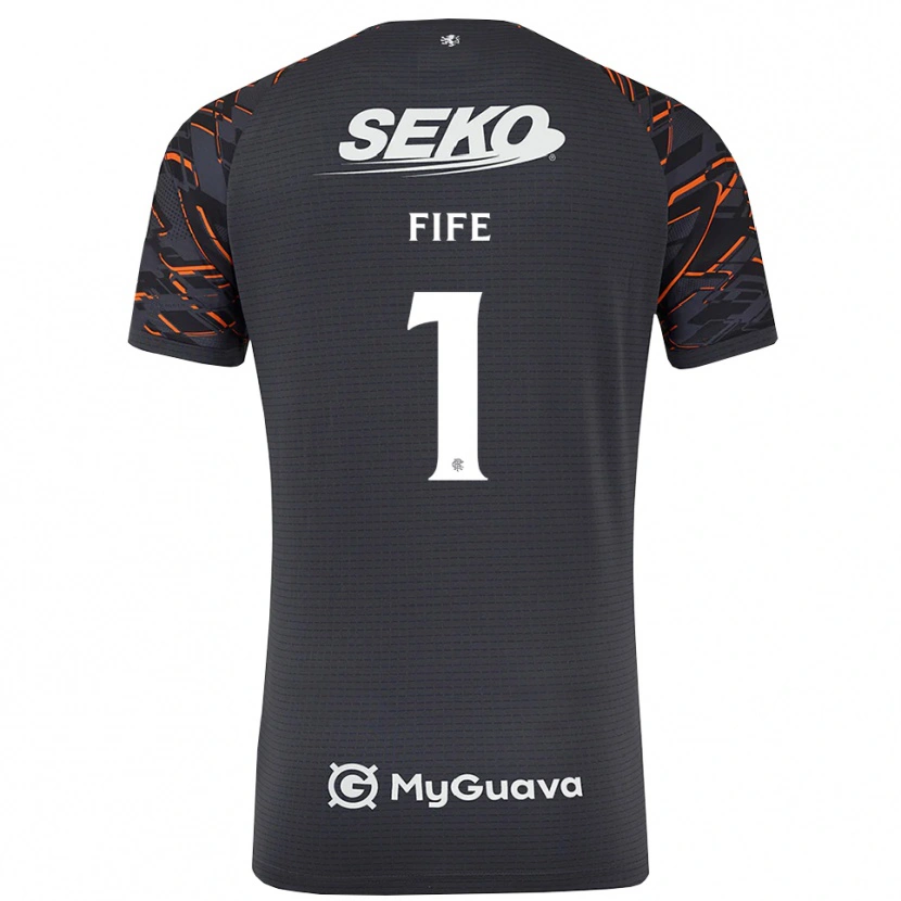 Danxen Dzieci Jenna Fife #1 Ciemny Szary Koszulka Bramkarska 2025/26