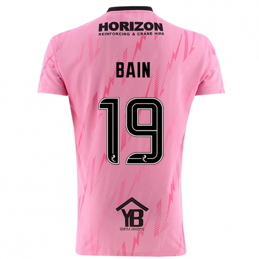 Danxen Dzieci Scott Bain #19 Czarny Różowy Koszulka Bramkarska 2025/26
