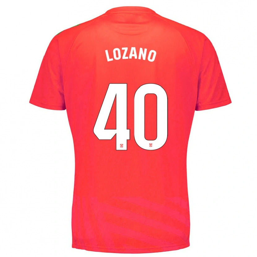 Danxen Dzieci Gabriel Lozano #40 Czerwony Biały Koszulka Bramkarska 2025/26