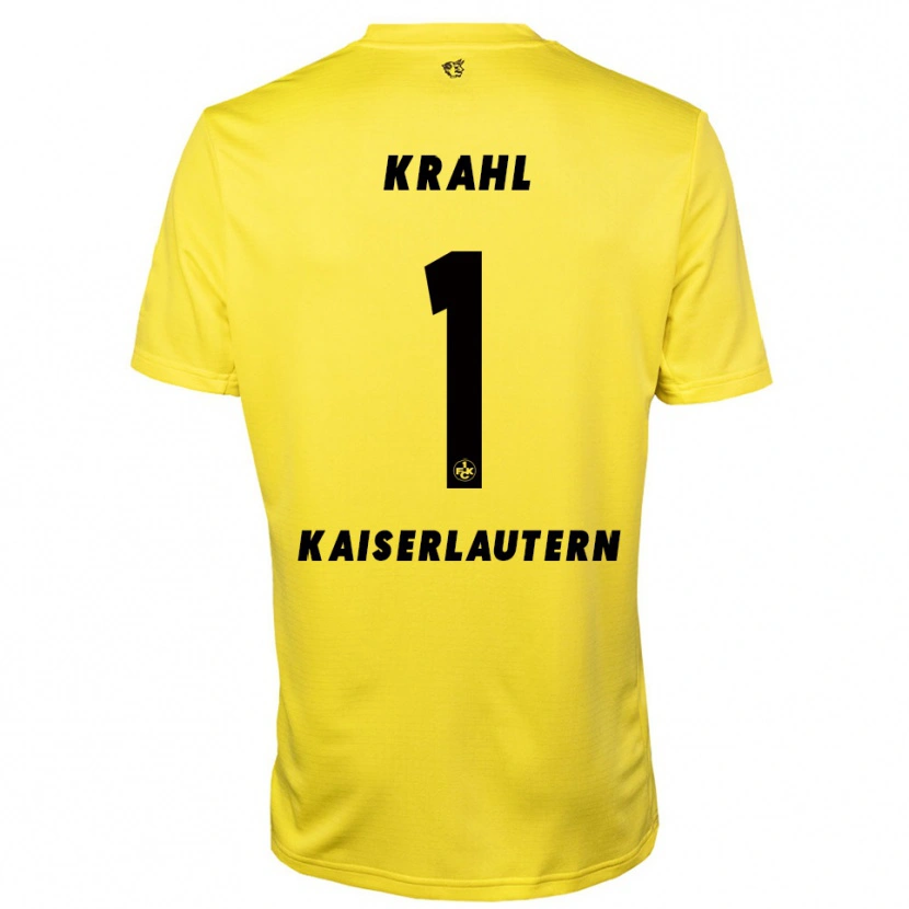 Danxen Dzieci Julian Krahl #1 Żółty Czarny Koszulka Bramkarska 2025/26