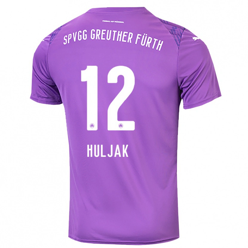 Danxen Dzieci Dominik Huljak #12 Fioletowy Biały Koszulka Bramkarska 2025/26
