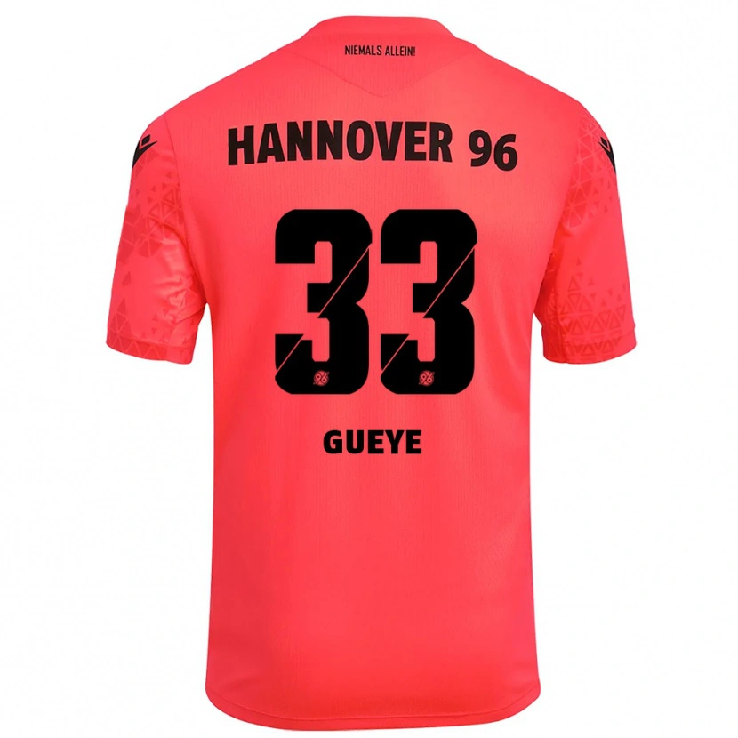 Danxen Dzieci Abdoulaye Gueye #33 Czerwony Czarny Koszulka Bramkarska 2025/26