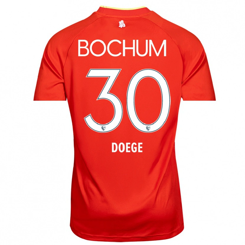 Danxen Dzieci Leonie Doege #30 Czerwony Biały Koszulka Bramkarska 2025/26