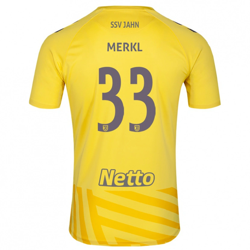 Danxen Dzieci Maurice Merkl #33 Żółty Szary Koszulka Bramkarska 2025/26