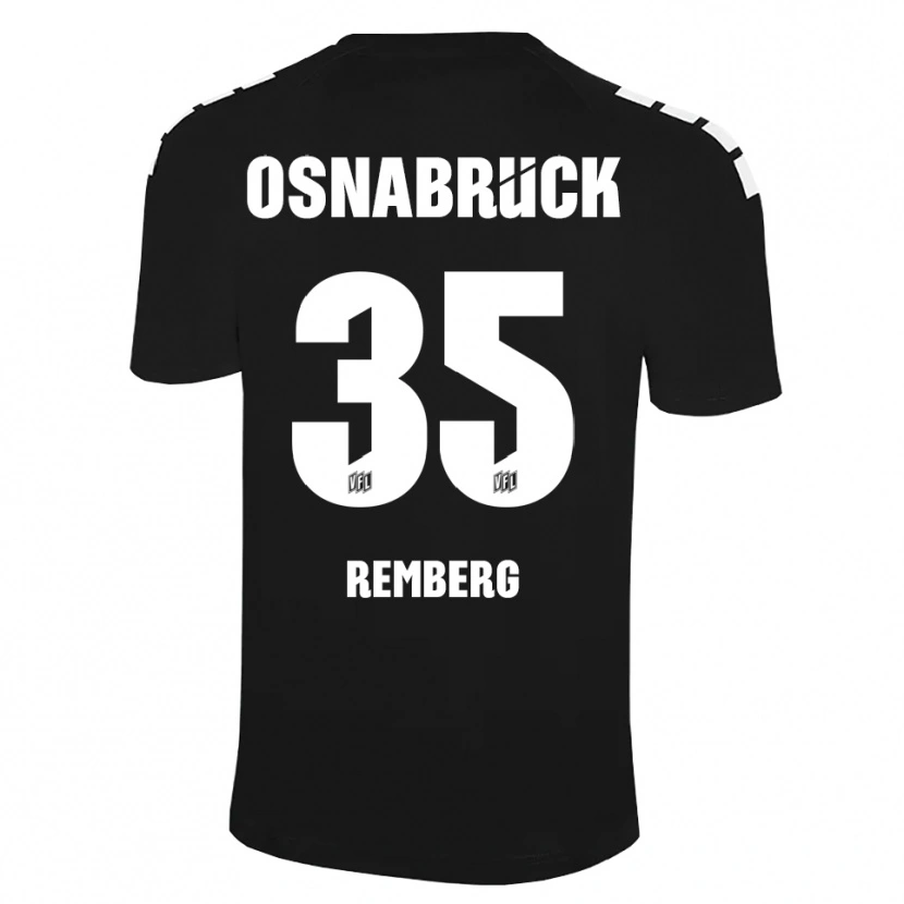 Danxen Dzieci Mats Remberg #35 Czarny Biały Koszulka Bramkarska 2025/26