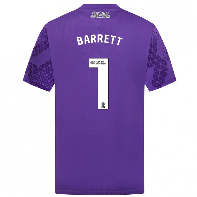 Danxen Dzieci Jack Barrett #1 Fioletowo-Biały Koszulka Bramkarska 2025/26