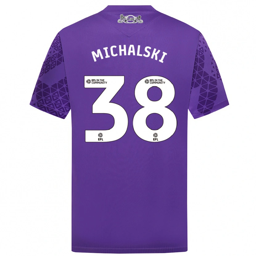 Danxen Dzieci Nicholas Michalski #38 Fioletowo-Biały Koszulka Bramkarska 2025/26