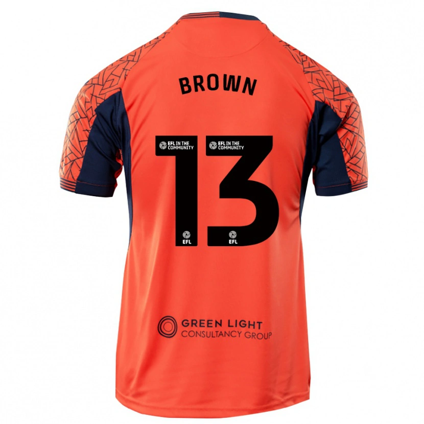 Danxen Dzieci Mason Brown #13 Czarno-Pomarańczowy Koszulka Bramkarska 2025/26
