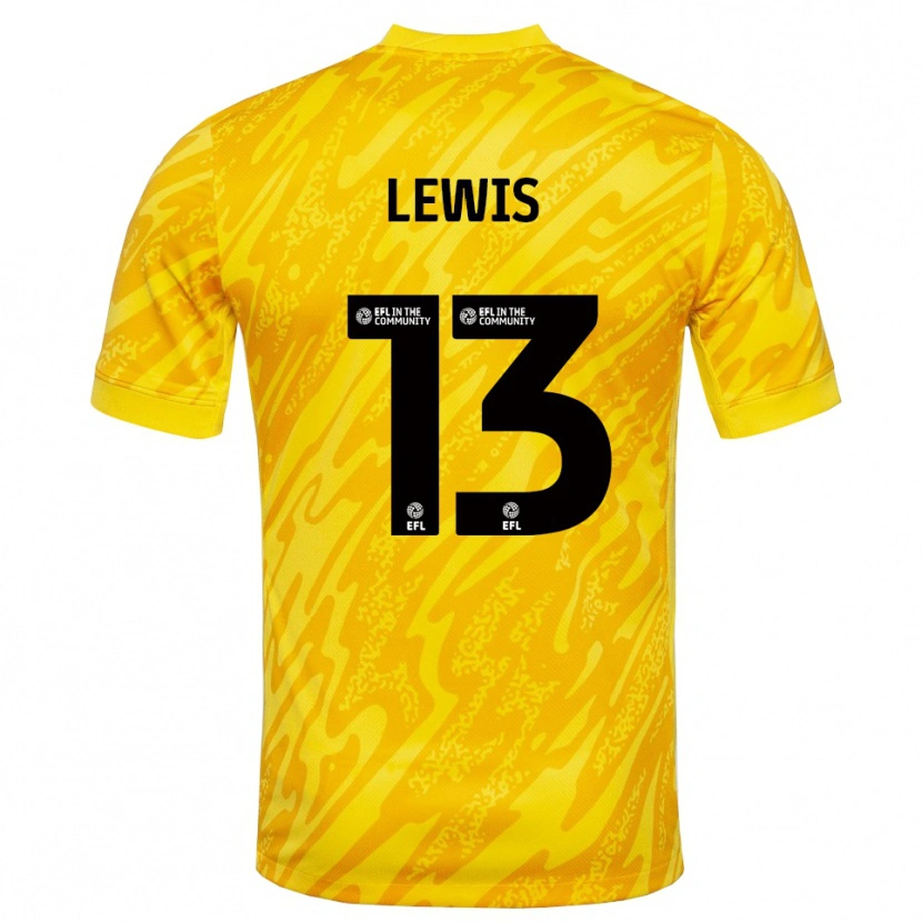 Danxen Dzieci Karl Lewis #13 Żółto-Czarny Koszulka Bramkarska 2025/26