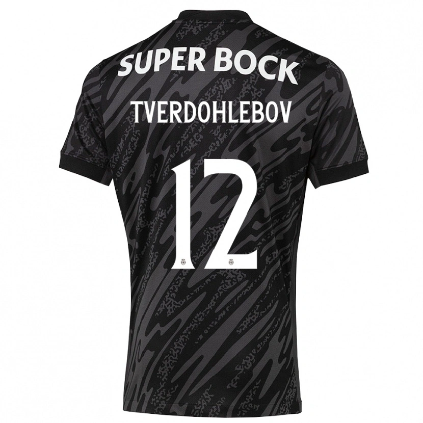 Danxen Dzieci Alex Tverdohlebov #12 Szary Czarny Biały Koszulka Bramkarska 2025/26