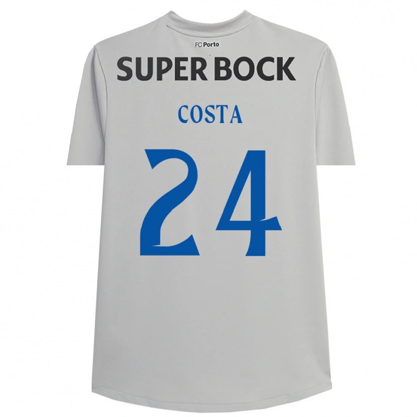 Danxen Dzieci João Costa #24 Jasnoszary Czarny Koszulka Bramkarska 2025/26