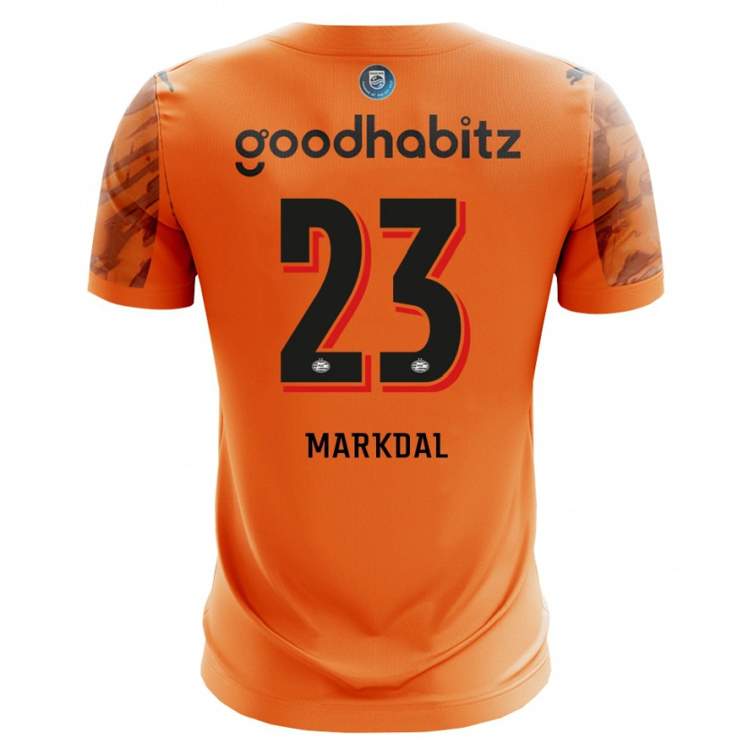 Danxen Dzieci Mikkel Markdal #23 Pomarańczowy Czarny Koszulka Bramkarska 2025/26