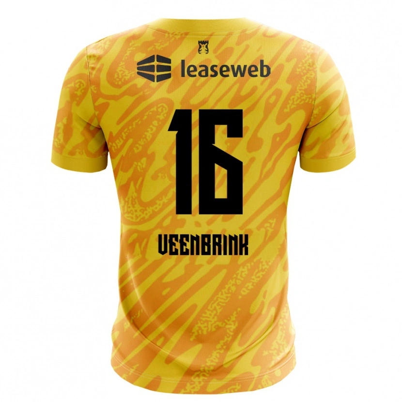 Danxen Dzieci Jayden Veenbrink #16 Pomarańczowy Żółty Czarny Koszulka Bramkarska 2025/26