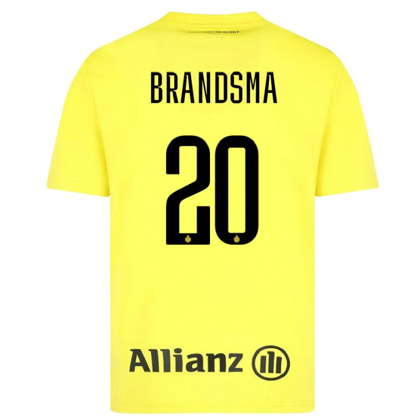 Danxen Dzieci Ilke Brandsma #20 Żółty Czarny Koszulka Bramkarska 2025/26