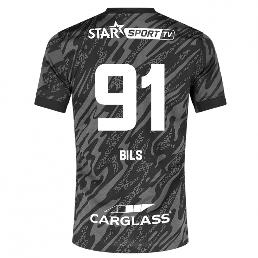 Danxen Dzieci Elise Bils #91 Ciemnoszary Czarny Koszulka Bramkarska 2025/26