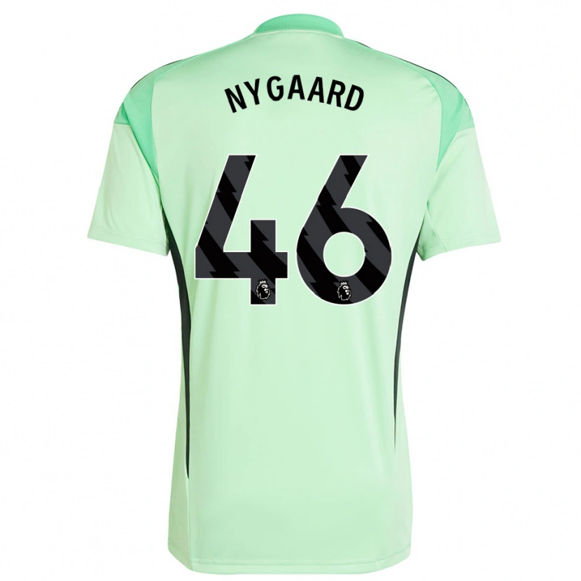 Danxen Dzieci Lucas Nygaard #46 Jasnozielony Czarny Koszulka Bramkarska 2025/26