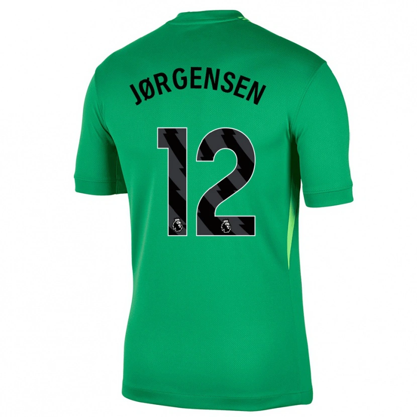 Danxen Dzieci Filip Jørgensen #12 Zielony Czarny Koszulka Bramkarska 2025/26