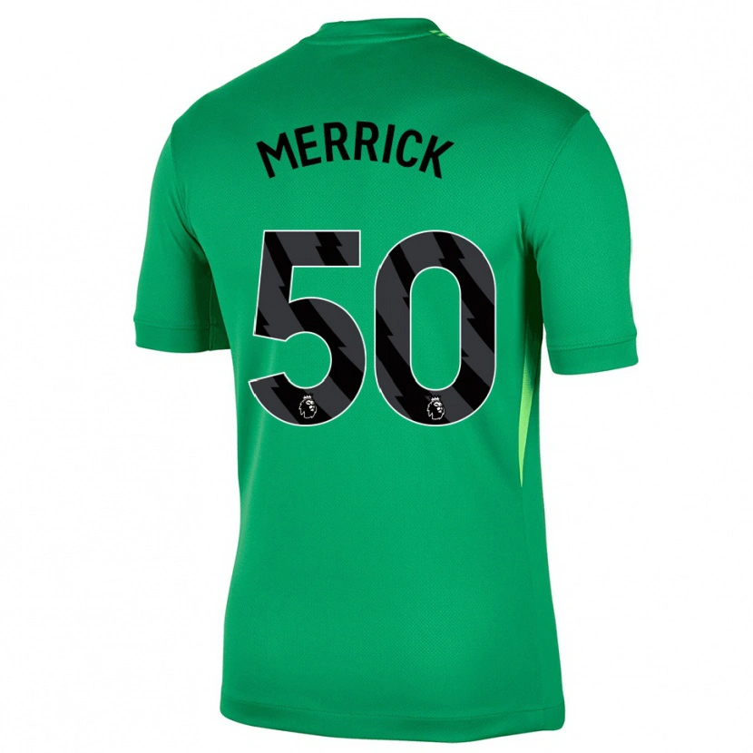 Danxen Dzieci Max Merrick #50 Zielony Czarny Koszulka Bramkarska 2025/26