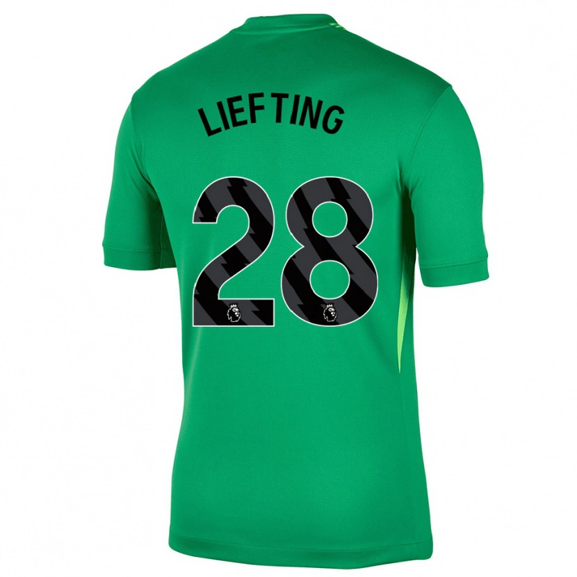 Danxen Dzieci Femke Liefting #28 Zielony Czarny Koszulka Bramkarska 2025/26