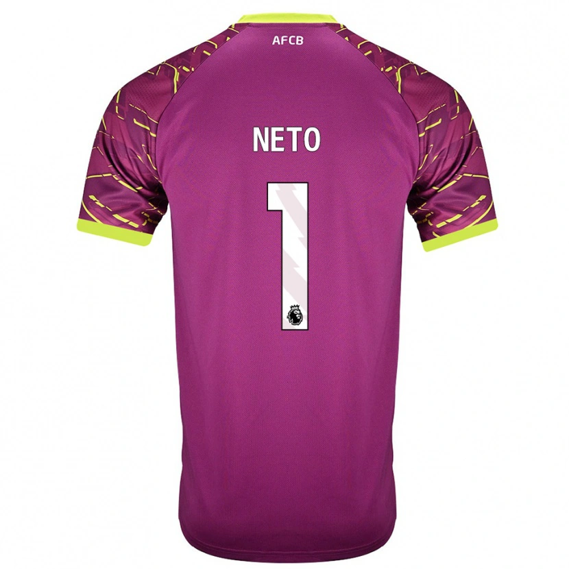 Danxen Dzieci Neto #1 Ciemna Magenta Koszulka Bramkarska 2025/26