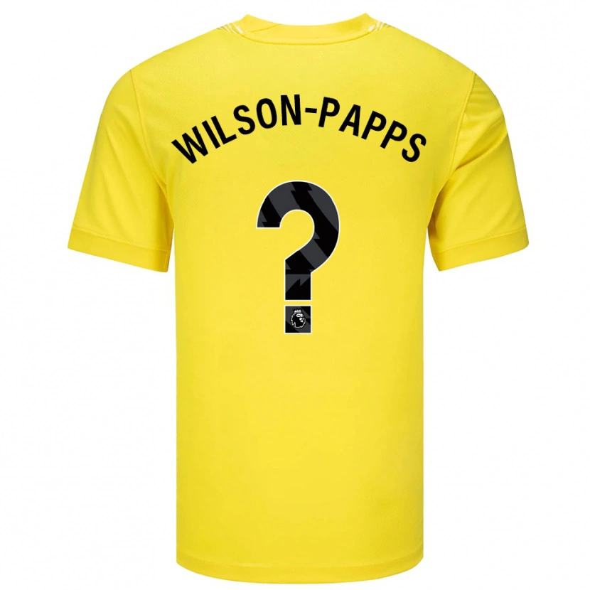 Danxen Dzieci Charlie Wilson-Papps #0 Żółty Czarny Koszulka Bramkarska 2025/26
