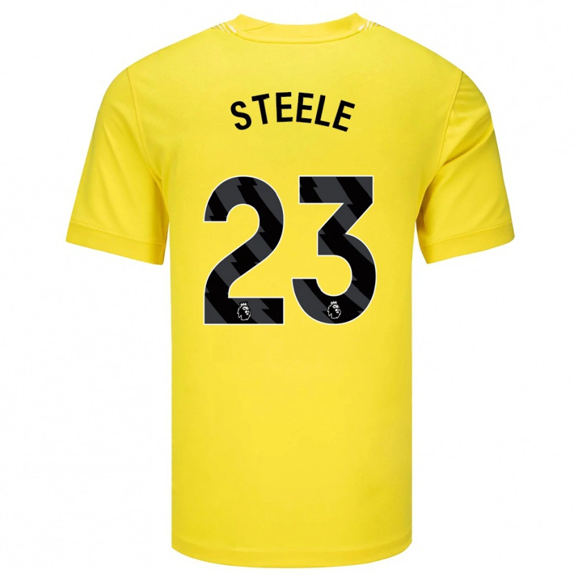 Danxen Dzieci Jason Steele #23 Żółty Czarny Koszulka Bramkarska 2025/26