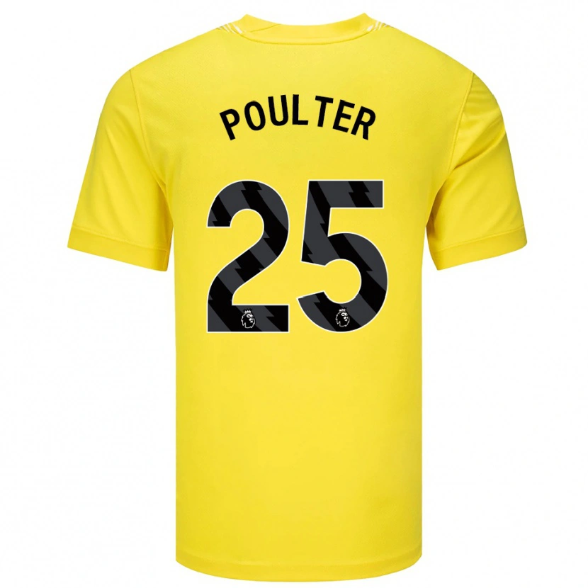Danxen Dzieci Hannah Poulter #25 Żółty Czarny Koszulka Bramkarska 2025/26