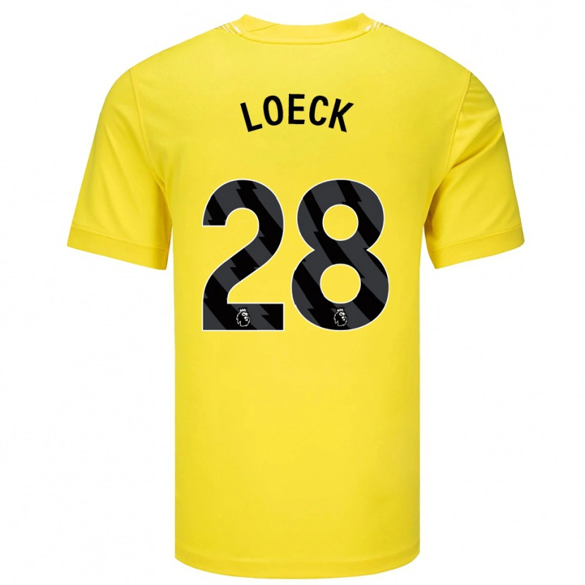 Danxen Dzieci Melina Loeck #28 Żółty Czarny Koszulka Bramkarska 2025/26