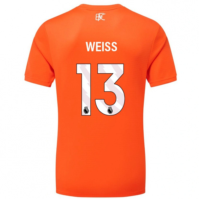 Danxen Dzieci Max Weiß #13 Pomarańczowy Biały Koszulka Bramkarska 2025/26