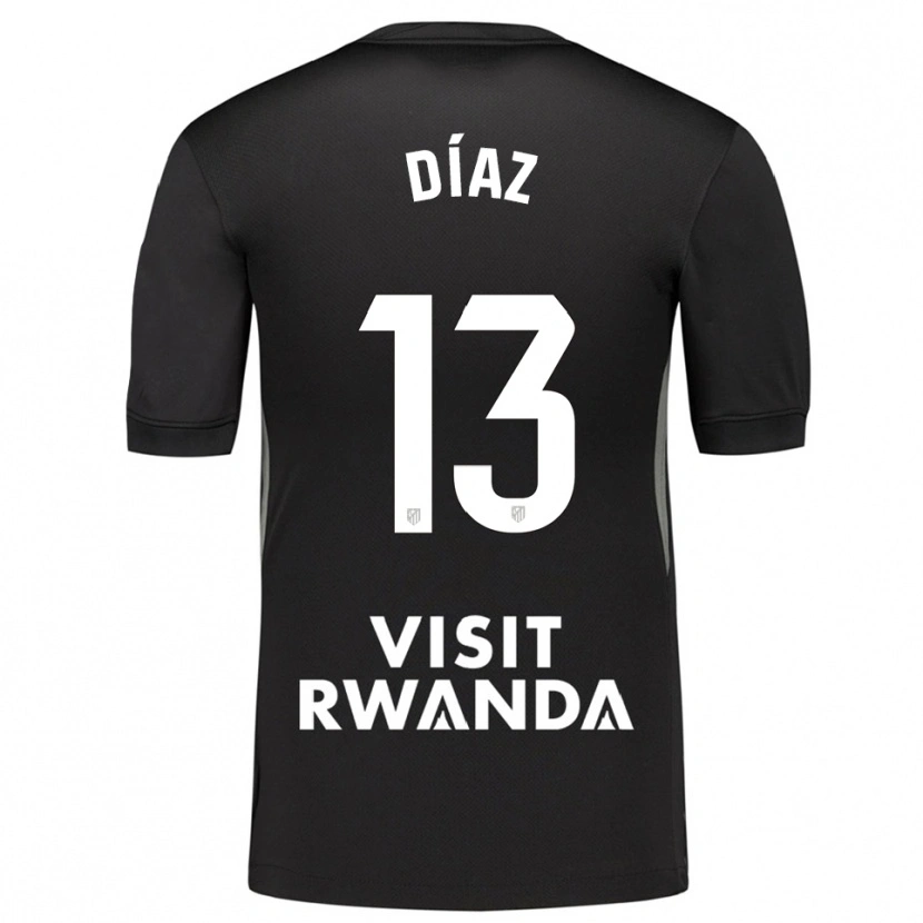 Danxen Dzieci Diego Díaz #13 Czarno Biały Koszulka Bramkarska 2025/26