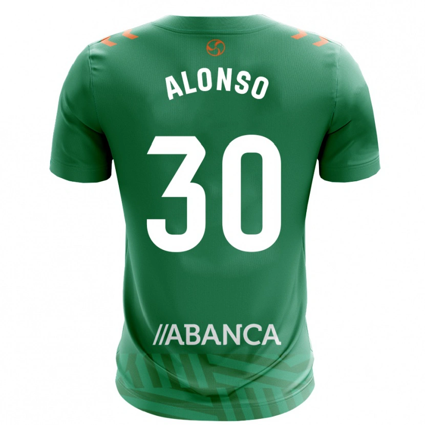 Danxen Dzieci Adriana Alonso #30 Zielono Biały Koszulka Bramkarska 2025/26