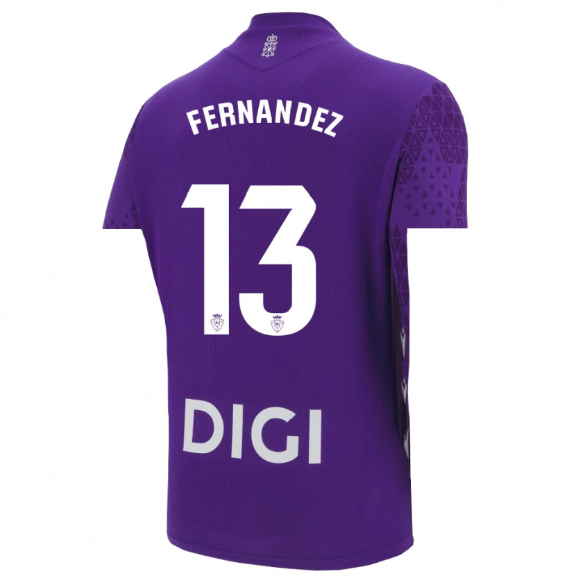 Danxen Dzieci Aitor Fernández #13 Fioletowo Biały Koszulka Bramkarska 2025/26
