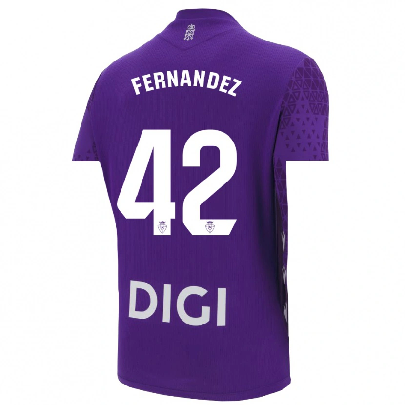 Danxen Dzieci Rafa Fernández #42 Fioletowo Biały Koszulka Bramkarska 2025/26