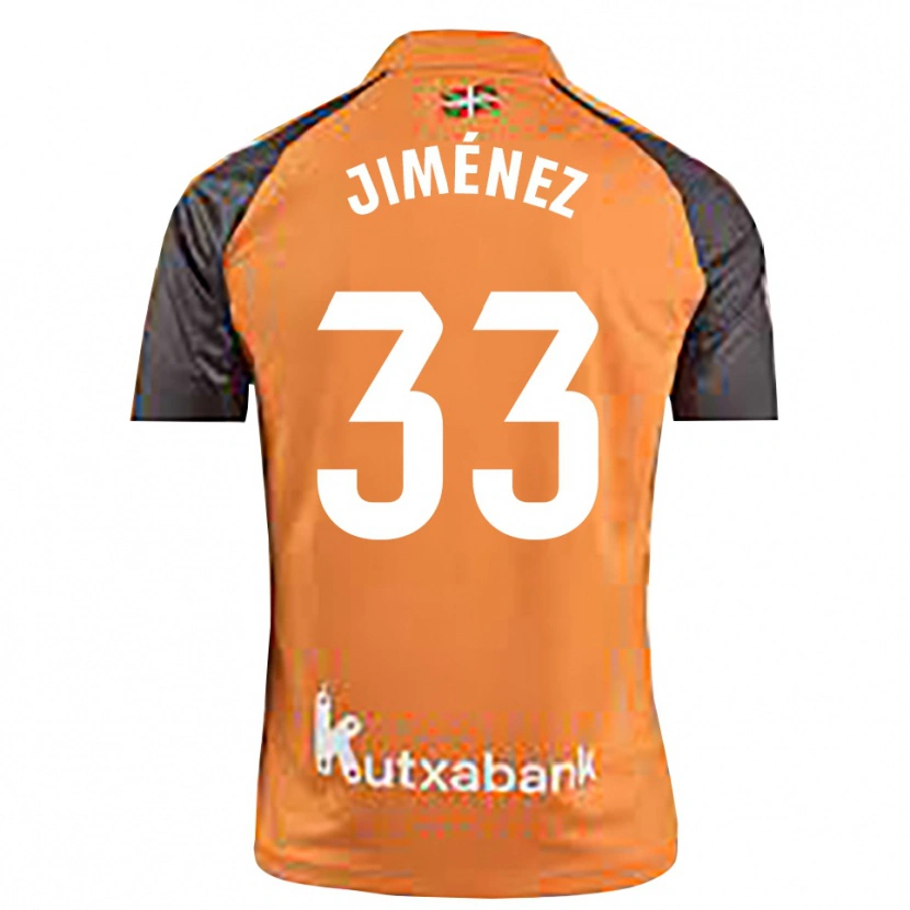 Danxen Dzieci Javier Jiménez #33 Czarno Pomarańczowy Koszulka Bramkarska 2025/26