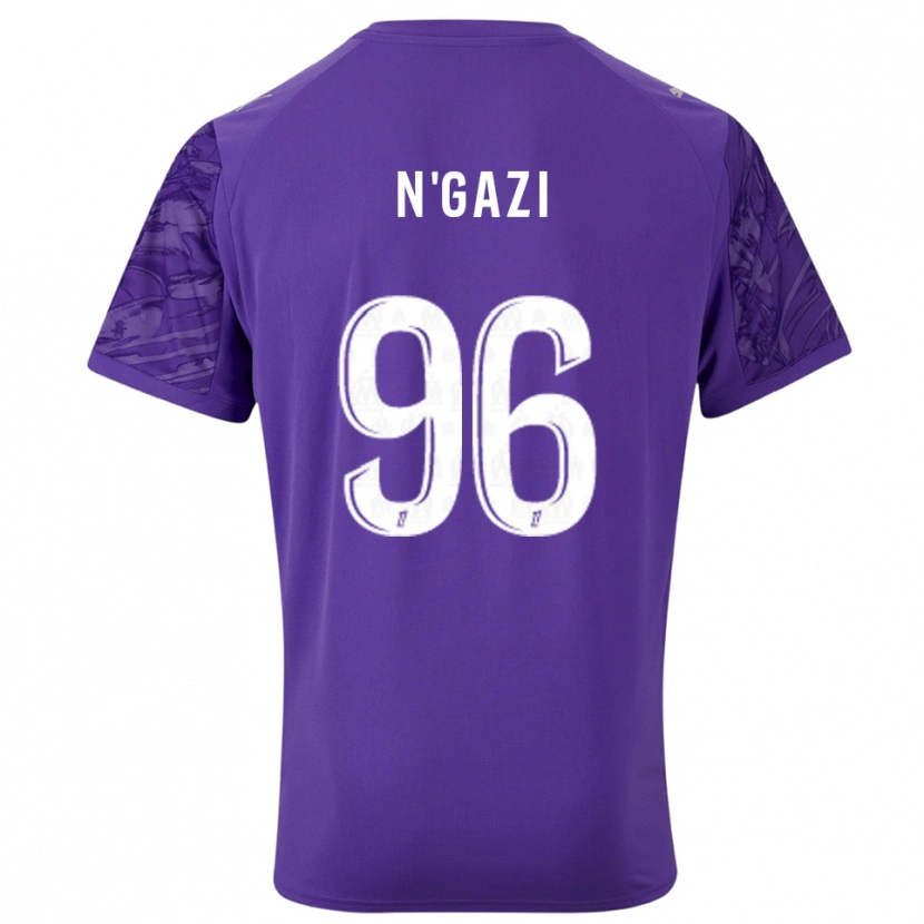 Danxen Dzieci Chloé N'gazi #96 Fioletowo Biały Koszulka Bramkarska 2025/26