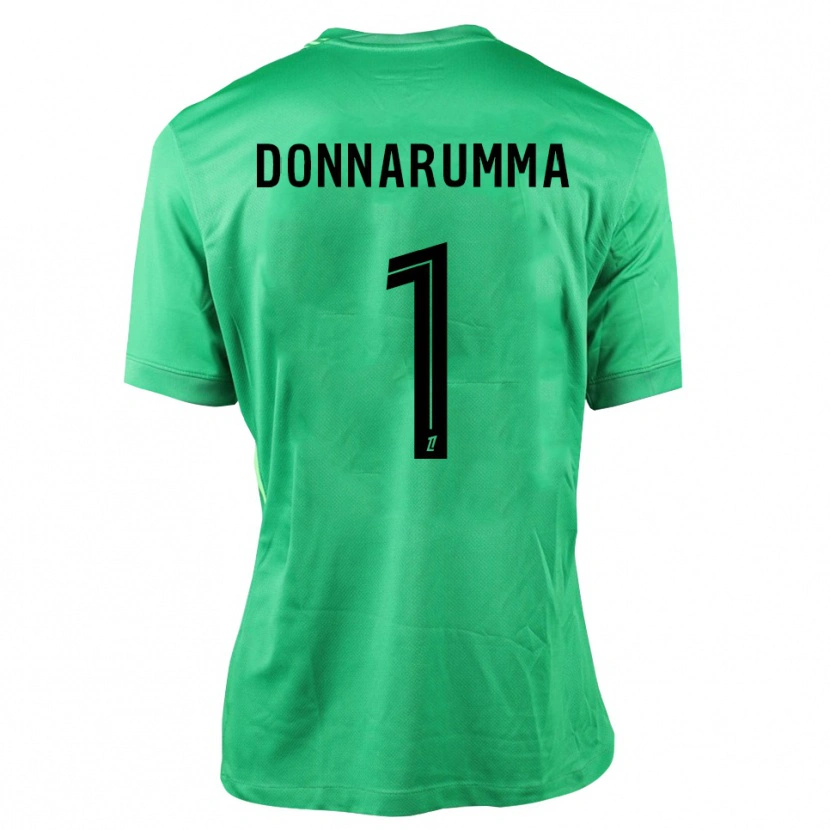 Danxen Dzieci Gianluigi Donnarumma #1 Zielono Czarny Koszulka Bramkarska 2025/26