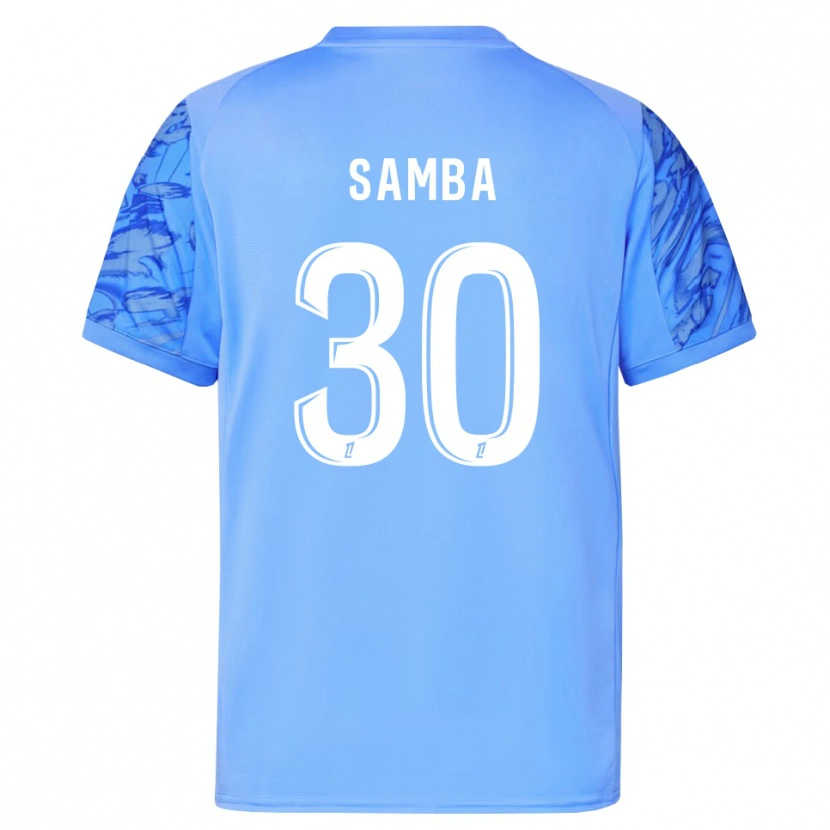 Danxen Dzieci Brice Samba #30 Niebiesko Biały Koszulka Bramkarska 2025/26