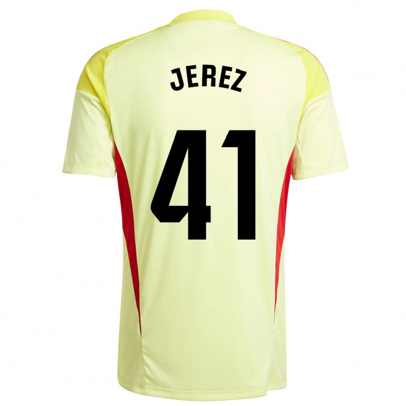 Danxen Dzieci Adrián Jerez #41 Jasno Żółto Czarny Koszulka Bramkarska 2025/26