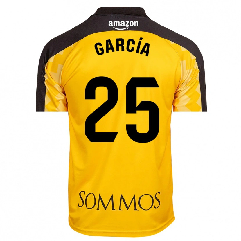 Danxen Dzieci Jaime García #25 Żółto Czarny Koszulka Bramkarska 2025/26