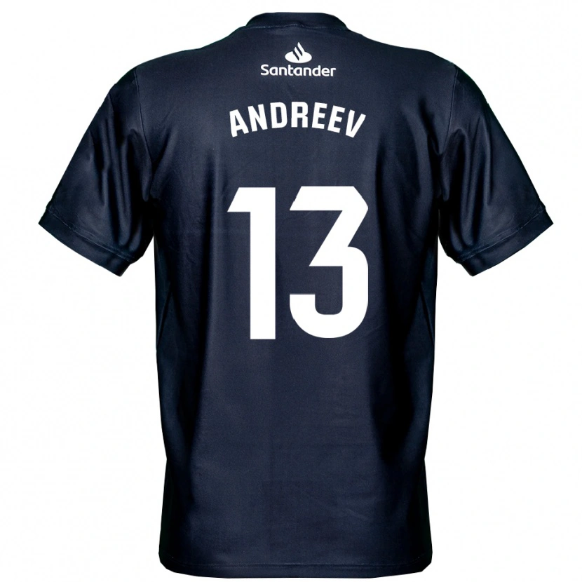 Danxen Dzieci Plamen Andreev #13 Północno Niebieski Biały Koszulka Bramkarska 2025/26