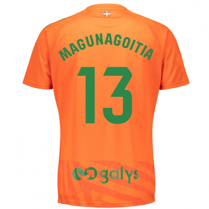 Danxen Dzieci Jonmi Magunagoitia #13 Pomarańczowo Zielony Koszulka Bramkarska 2025/26