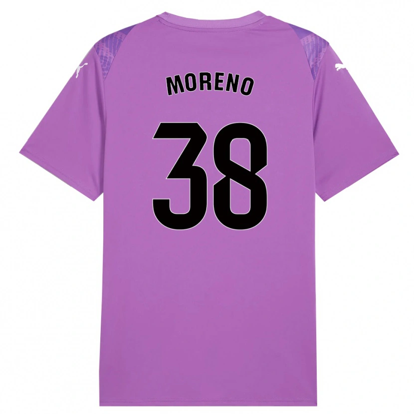 Danxen Dzieci Gerard Moreno #38 Liliowo Czarny Koszulka Bramkarska 2025/26