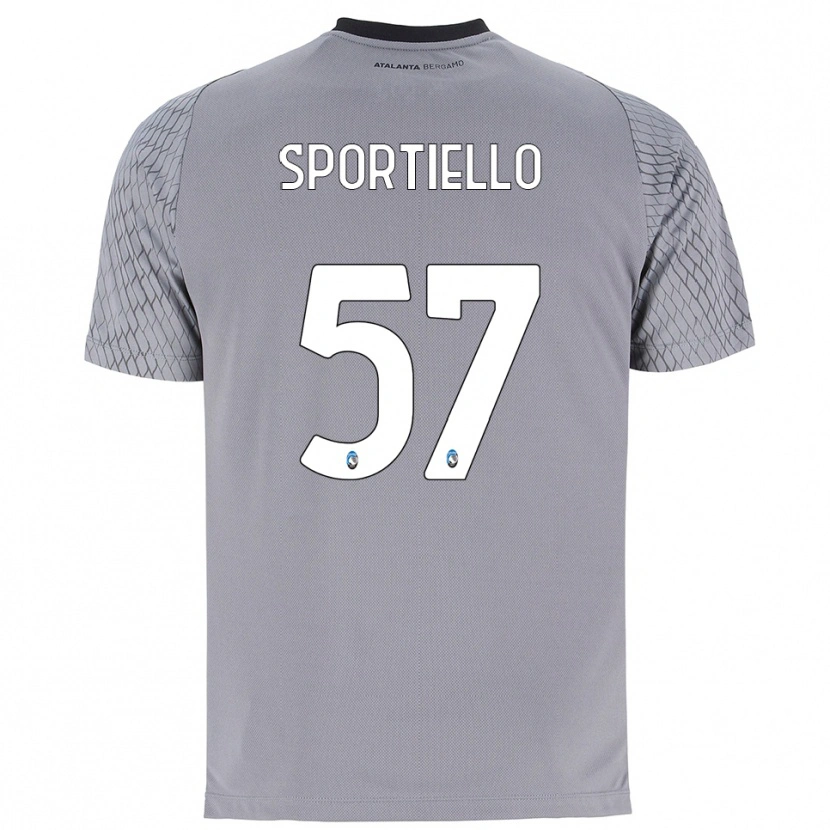 Danxen Dzieci Marco Sportiello #57 Szary Niebieski Czerwony Koszulka Bramkarska 2025/26