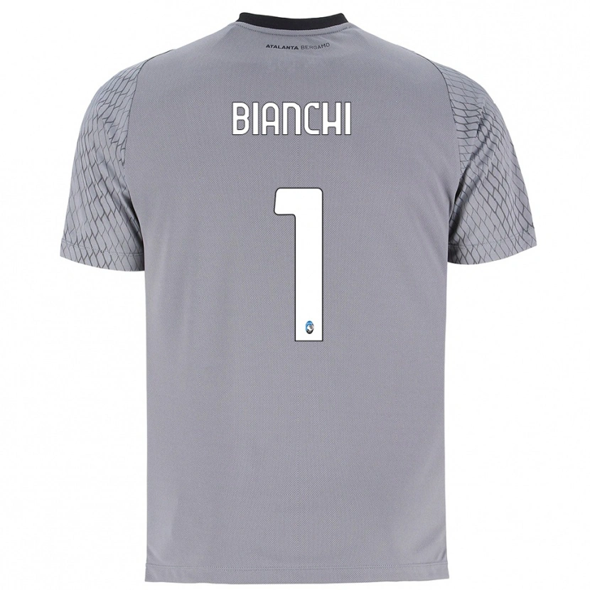 Danxen Dzieci Mattia Bianchi #1 Szary Niebieski Czerwony Koszulka Bramkarska 2025/26