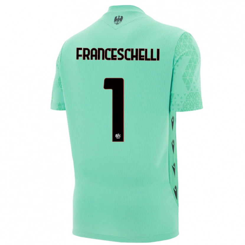 Danxen Dzieci Matteo Franceschelli #1 Miętowy Niebieski Czarny Koszulka Bramkarska 2025/26
