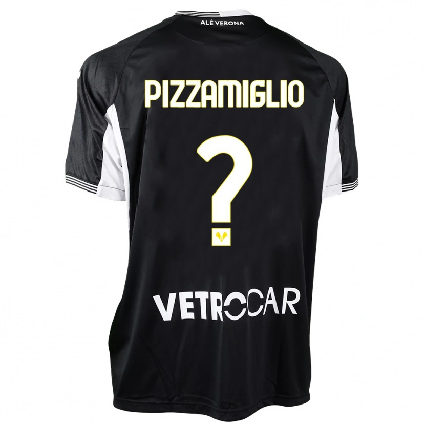 Danxen Dzieci Gianmaria Pizzamiglio #0 Czarny Biały Koszulka Bramkarska 2025/26