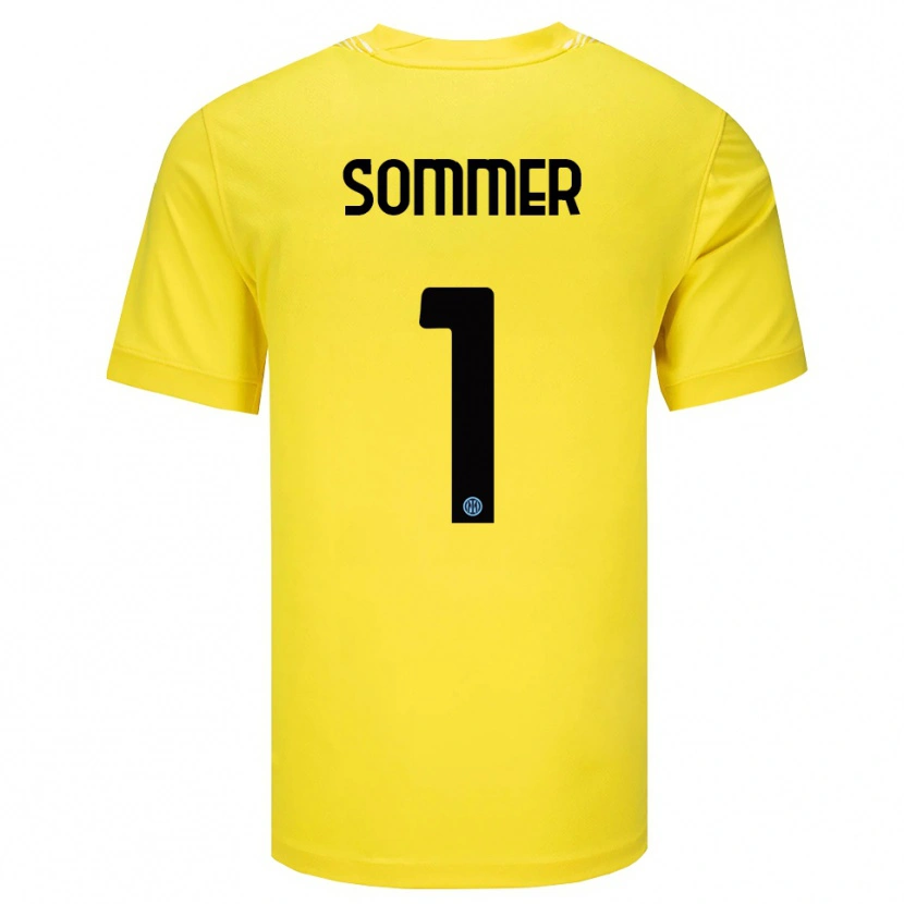 Danxen Dzieci Yann Sommer #1 Jasnożółty Czarny Koszulka Bramkarska 2025/26
