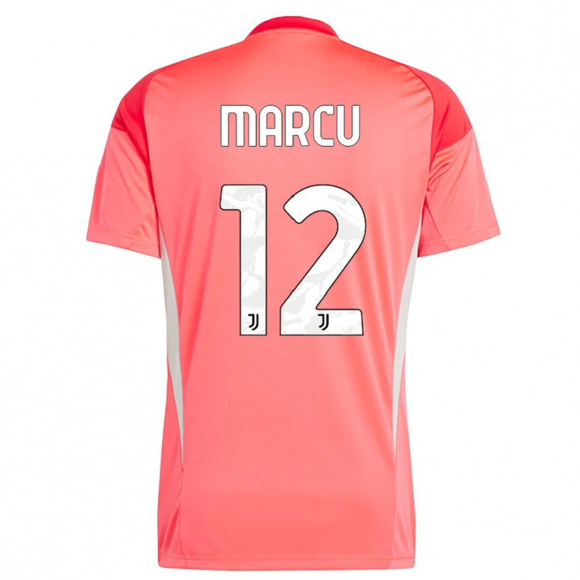 Danxen Dzieci Alessio Marcu #12 Czerwony Pomarańczowy Koszulka Bramkarska 2025/26