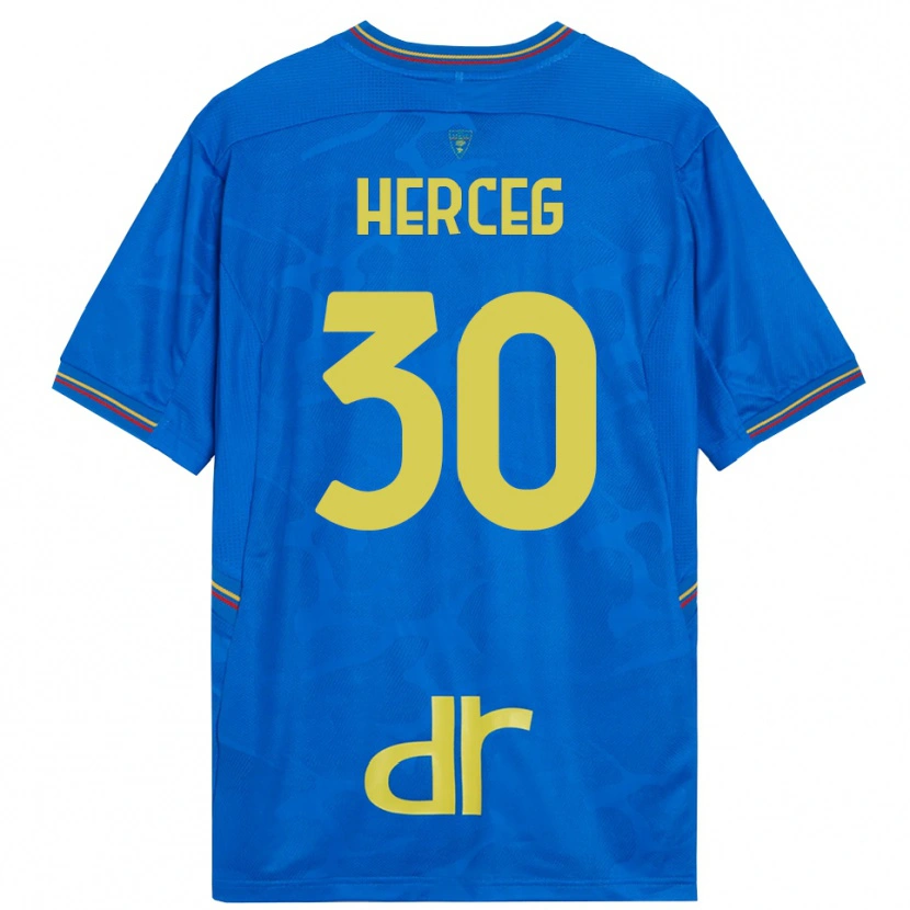 Danxen Dzieci Lovro Herceg #30 Królewski Niebieski Brązowy Koszulka Bramkarska 2025/26