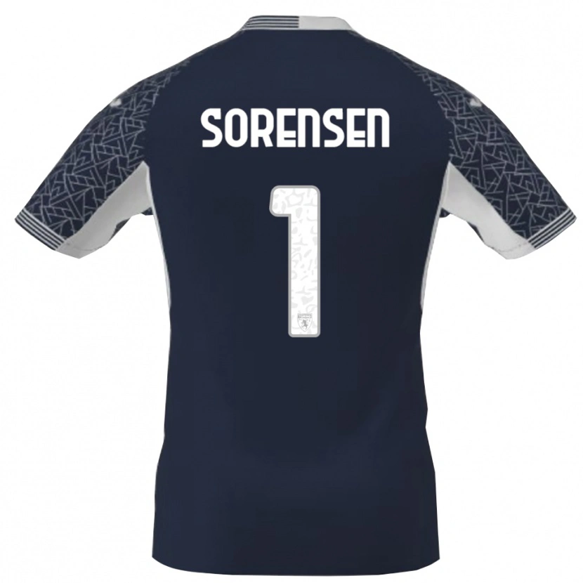 Danxen Dzieci Ben Sørensen #1 Niebieski Czarny Biały Koszulka Bramkarska 2025/26
